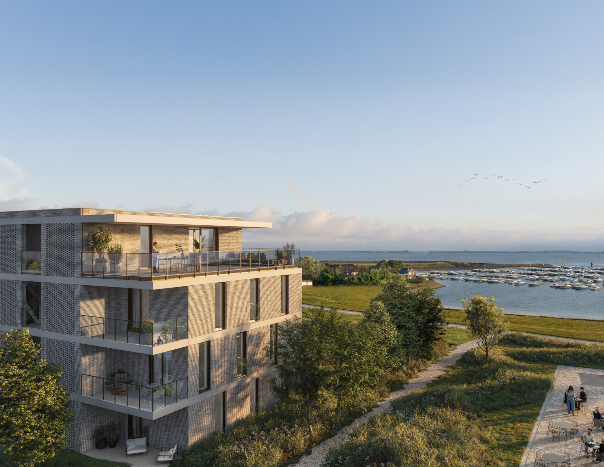 Penthouse in gebouw F van Waterzande met zicht op de toekomstige jachthaven